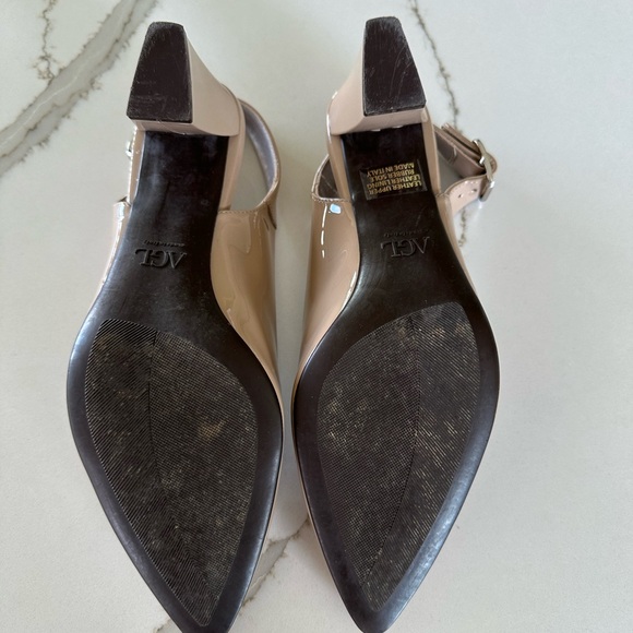 AGL sling back pumps. Marble/Nude patent leather Size 40 - Picture 7 of 8